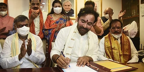 Union Minister of Culture and Tourism G Kishan Reddy. (Photo | Express photo, Parveen Negi)