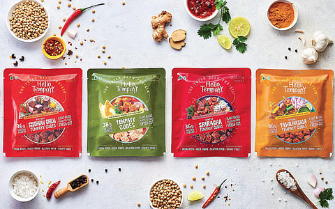 Pronounced tem-pay, it is a traditional Javanese food made from fermented soybeans.