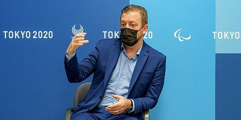 Andrew Parsons, president of the International Paralympic Committee, speaks during a news conference ahead of the 2020 Summer Paralympics in Tokyo, Japan. (Photo | AP)