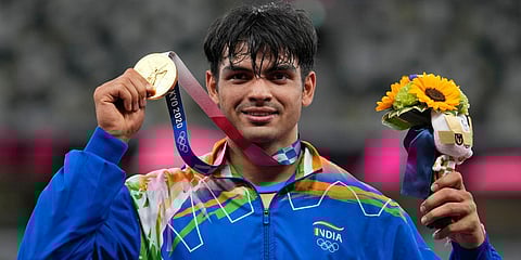 Olympics gold medalist Neeraj Chopra. (Photo | AP)
