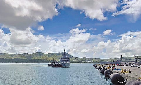 Indian naval ships Shivalik and Kadmatt at Guam in the Pacific Ocean | Pti