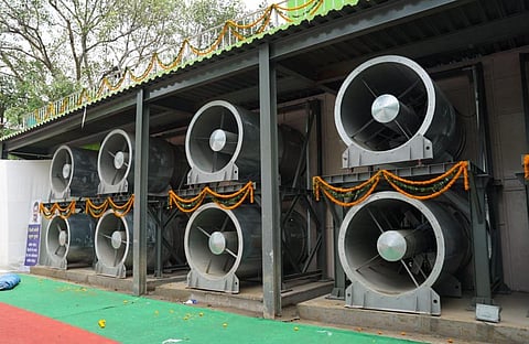 The Delhi cabinet had approved a smog tower project in October last year. (Photo | AAP Official Twitter)