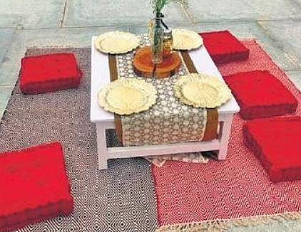 A dining set-up for small parties created by Naadia Mirza