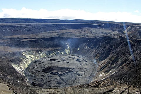 The crater of Kilauea volcano on Hawaii's Big Island in Hawaii National Park, Hawaii. (Photo | AP)