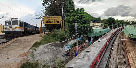 To boost inter-district travel after the new Metro line, better pedestrian connectivity between the Kengeri railway station and 2 Metro stations needs be readied. (Photo | Deepak Srinivas, EPS)