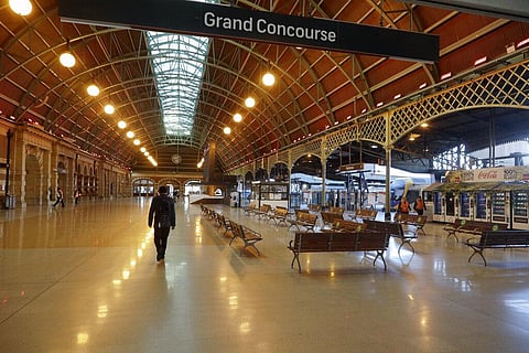 Central Station in Sydney, is near empty on Aug. 13, 2021 as greater Sydney continues a weeks-long COVID-19 lockdown. (Photo | AP)