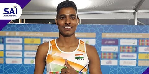 Nishad Kumar cleared 2.06m to win the silver in Tokyo Paralympics and set an Asian record. (Photo | SAI Media)