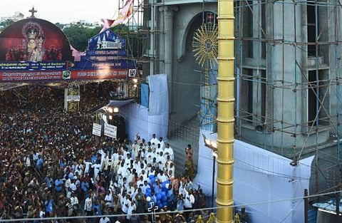 September 8 is observed as the birthday of the Mother at the Vailankanni shrine. The feast of the shrine is held on this day. | (Photo | Ashwin Prasath, EPS)