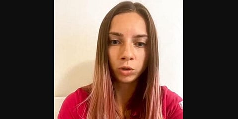 Belarus sprinter Krystsina Tsimanouskaya (Photo | AP)