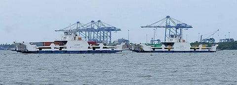The two Ro-Ro vessels plying between Bolgatty and WIllingdon Island | A Sanesh