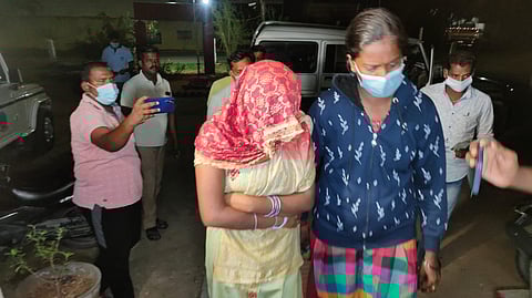 Police take Thulasi into custody on Monday in Sathyamangalam. (Photo | Express)