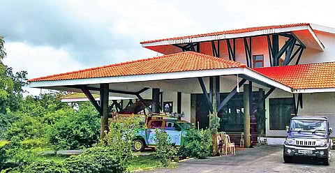The bungalow of Chief Minister Basavaraj Bommai in Shiggaon town, Haveri district | d hemanth
