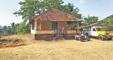 The British Treasury in Bellare village of Sullia taluk is being spruced up
