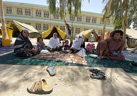 Internally displaced Afghans who fled their home due to fighting between Taliban and Afghan security personnel, are seen at a camp in Daman district of Kandahar province south of Kabul. (Photo | AP)