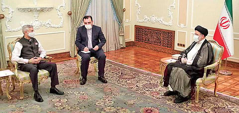 S Jaishankar meets new Iran President Ebrahim Raisi in Tehran on Friday | Pti