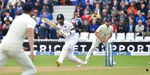 KL Rahul marked his comeback to the Indian test side after three years with his fighting 84 in the first innings of the first test between India and England at Trent Bridge. (Photo | AP)