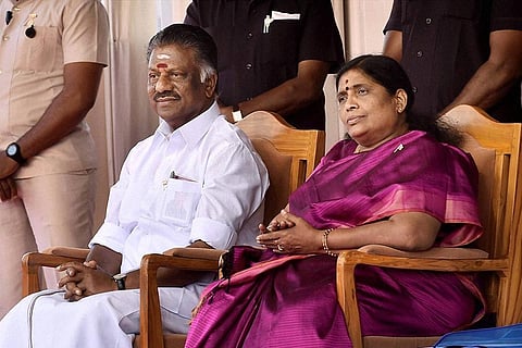 Former Dy CM and AIADMK coordinator O Panneerselvam and his wife Vijayalakshmi (File | PTI)