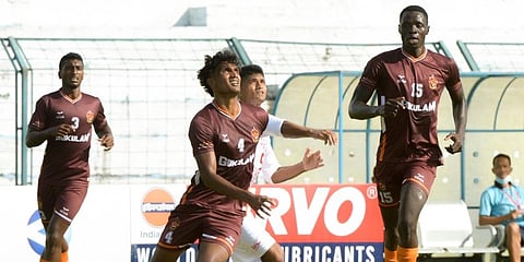 Gokulam Kerala FC in action (Photo @GokulamKeralaFC)
