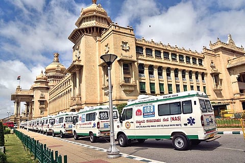 Around 715 ambulances and approximately 3,500 employees across Karnataka are associated with the 108 ambulance associations’ service.