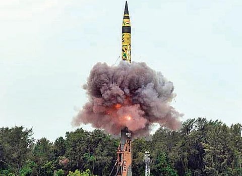 File photo of Agni-V missile