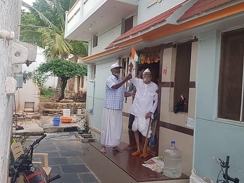 File picture of Freedom fighter Venkosa Bhandage after winning Covid last year.