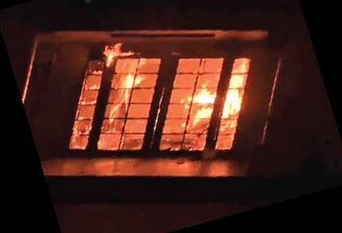 A video grab of the incident captured from a mobile phone camera