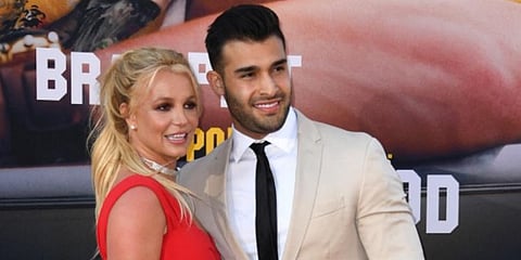 US singer Britney Spears and her fiance Sam Asghari (Photo | AFP)