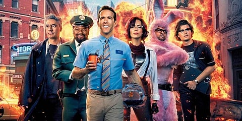 A still from 'Free Guy' starring Ryan Reynolds