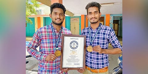 Two cyclists with a dream of a greener tomorrow. (Photo | Special Arrangement)