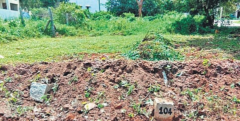 One of the sites at MKS Layout awaits khata certificate