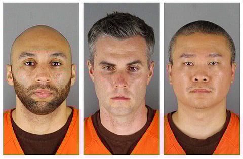 From left, Minneapolis Police Officers J. Alexander Kueng, Thomas Lane and Tou Thao (Photo | AP)