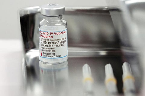 A vial of the Moderna COVID-19 vaccine (Photo | AP)