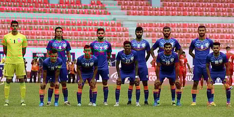 The Indian football team (Twitter photo)