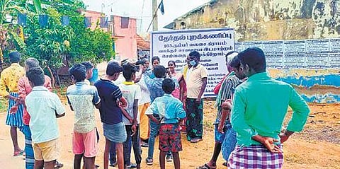 Caste Hindus protest against the shifting of the polling station