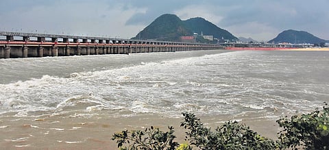 Prakasam Barrage in Vijayawada