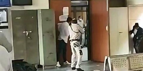 In videos recorded by eyewitnesses, which went viral on social media, at least 10 gunshots can be heard and people, including children, can be seen running for cover. (Photo | Twitter)