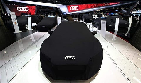 Covered Audi cars. (File Photo | Reuters)