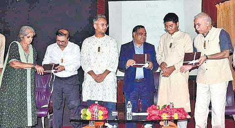 The book was launched on September 25 at Salar Jung Museum by OU Arts College principal Professor C Ganesh.