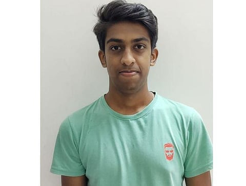 Nischith P, a student of BASE PU College, Mysuru.