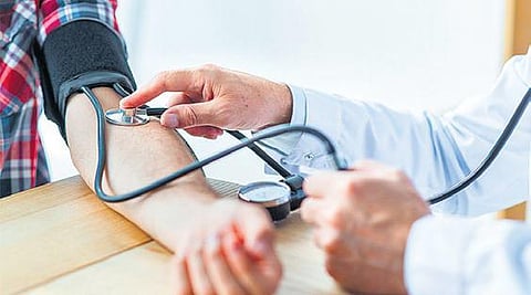 Representational image of a blood pressure check.