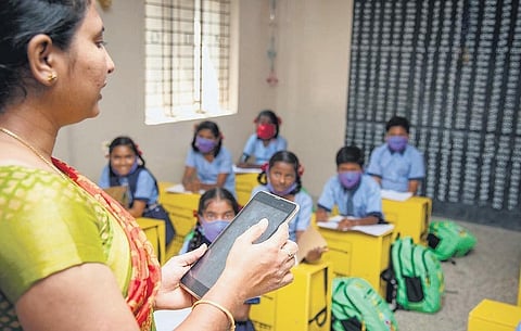 A government school class in progress
