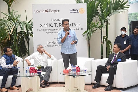 Minister KT Rama Rao in the programme. (Photo | Express)