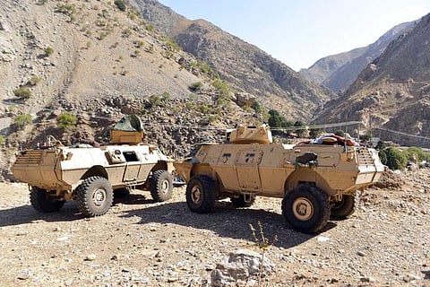 In this Aug. 25, 2021, file photo, armored vehicles are seen in Panjshir Valley, north of Kabul, Afghanistan. (Photo | AP)
