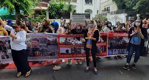 Afghan Refugees staying In Delhi during a protest against  UNHCR India in New Delhi. (File Photo | Shekhar Yadav, EPS)