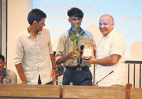 Deputy Chief Minister Manish Sisodia at a ‘Business Blasters’ programme