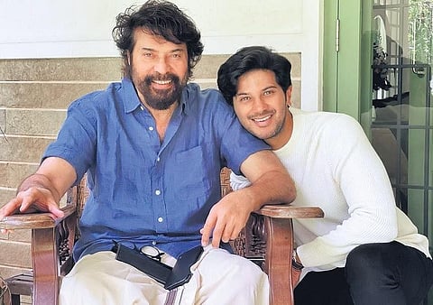 The photograph shared by actor Dulquer Salmaan on his social media page extending birthday wishes to his father Mammootty