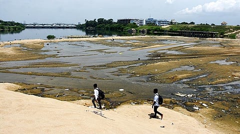 Illegal sand mining.