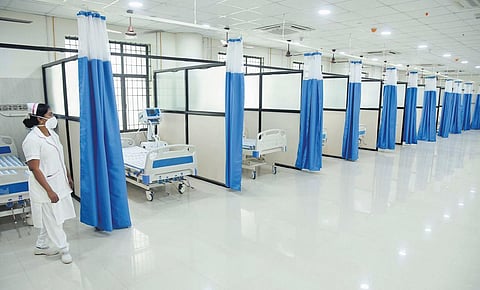 A view of the special ICU set up at the Omandurar GH in Chennai to treat Omicron cases (EPS File Photo | R Satish Babu