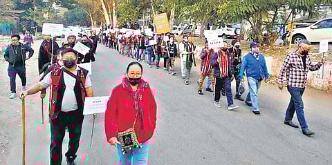 People take out a peace march to Kohima demanding the repeal of AFSPA | express