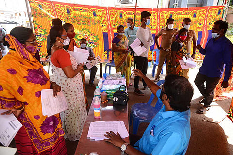 Election underway at the Athipattu resettlement colony | Debadatta Mallick